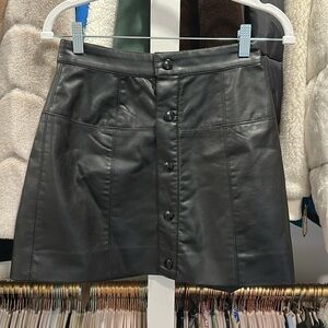Free People faux leather mini skirt